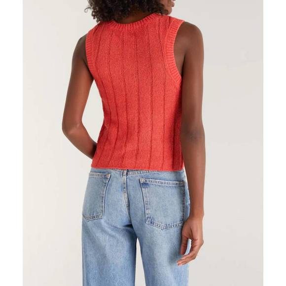 NEW Z SUPPLY piper sweater tank in mineral red - Picture 2 of 3